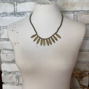 Brass Leaves Necklace from Noonday Collection